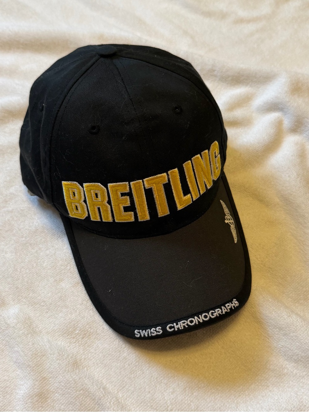 Bretling Watches SnapBack Cap Hat Black and Yellow